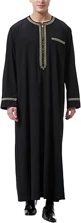 LVCBL Kaftan para hombres de manga larga Thobe Big and Tall