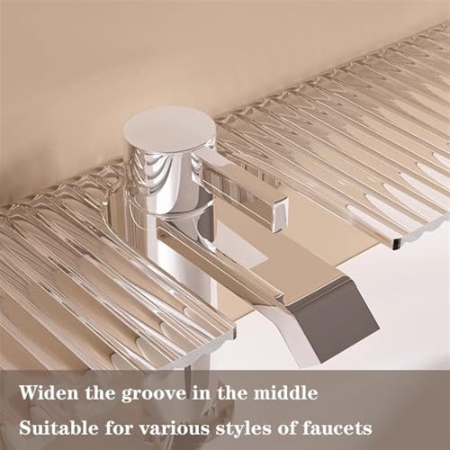 Étagère de douche en acrylique transparent en U sans perçage pour robinet