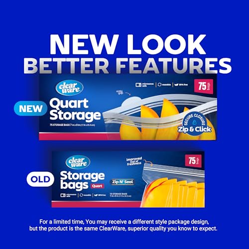 Save on CLEARWARE Double Zipper Storage Bags - 300 Count Quart Size - Image 6