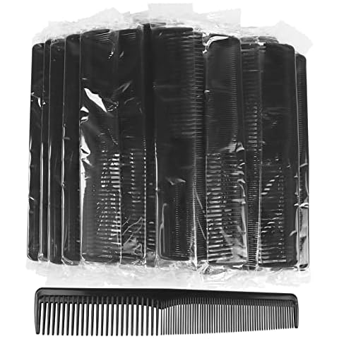 Hipruict Hair Comb, 200 Pack Sturdy Combs in Bulk, Individually Wrapped Double Tooth Hair Pocket Comb, for Salon Customers, Travelers, Charities, Homeless Shelters, Black Cover