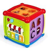 Baby Activity Cube - 6-in-1 Musical Baby Learning Toys, Play Set Includes A-B-C-D Letters, Colorf...