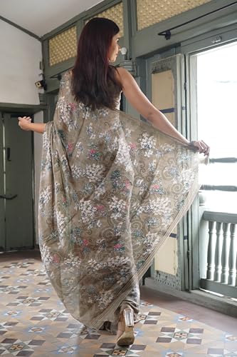 Image of MIRCHI FASHION Women Saree Chiffon Floral Printed | Breathable Lightweight Sari for Regular Home and Office Wear with Blouse Piece