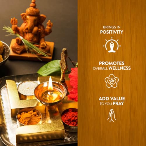 Image of Hem Aradhana Pooja Oil - 900ml (Pack of 5) | Blend of 5 Oils: Coconut, Til, Mahua, Jasmine & Rice Bran for Rituals, Lighting Diya | Lasting Flame & Pure Aroma | Ideal for Daily Puja & Ceremonies