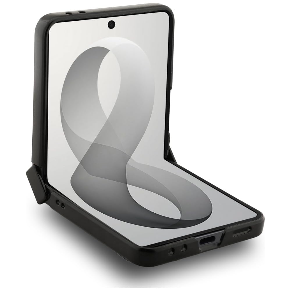 CG MOBILE Karl Lagerfeld Saffiano Karl&Choupette Pin - Custodia per Samsung Galaxy Z Flip8 (nero)