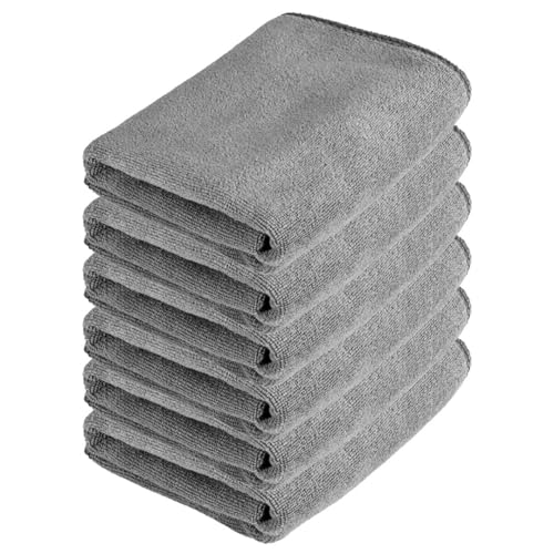 Image of Autofy 250GSM - 40cm x 40cm - [Pack of 6] - Microfiber Cloth Double Sided Microfiber Cloth for Car Lint Free Super Soft Plush Car Cleaning Cloth Sueded Edges for Scratch Free Car & Bike Cleaning