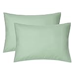 EXQ Home Toddler Pillowcases 13x18 Travel Pillow Case Set of 2, Small Pillow Case Fits Baby Pillow Sized 12x16, 13x18, Kids Pillowcases 2 Pack Machine Washable with Envelope Closure (Sage)