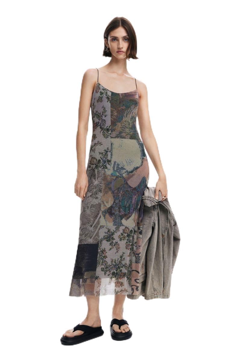 Desigual Womens Woman Knit Dress Straps