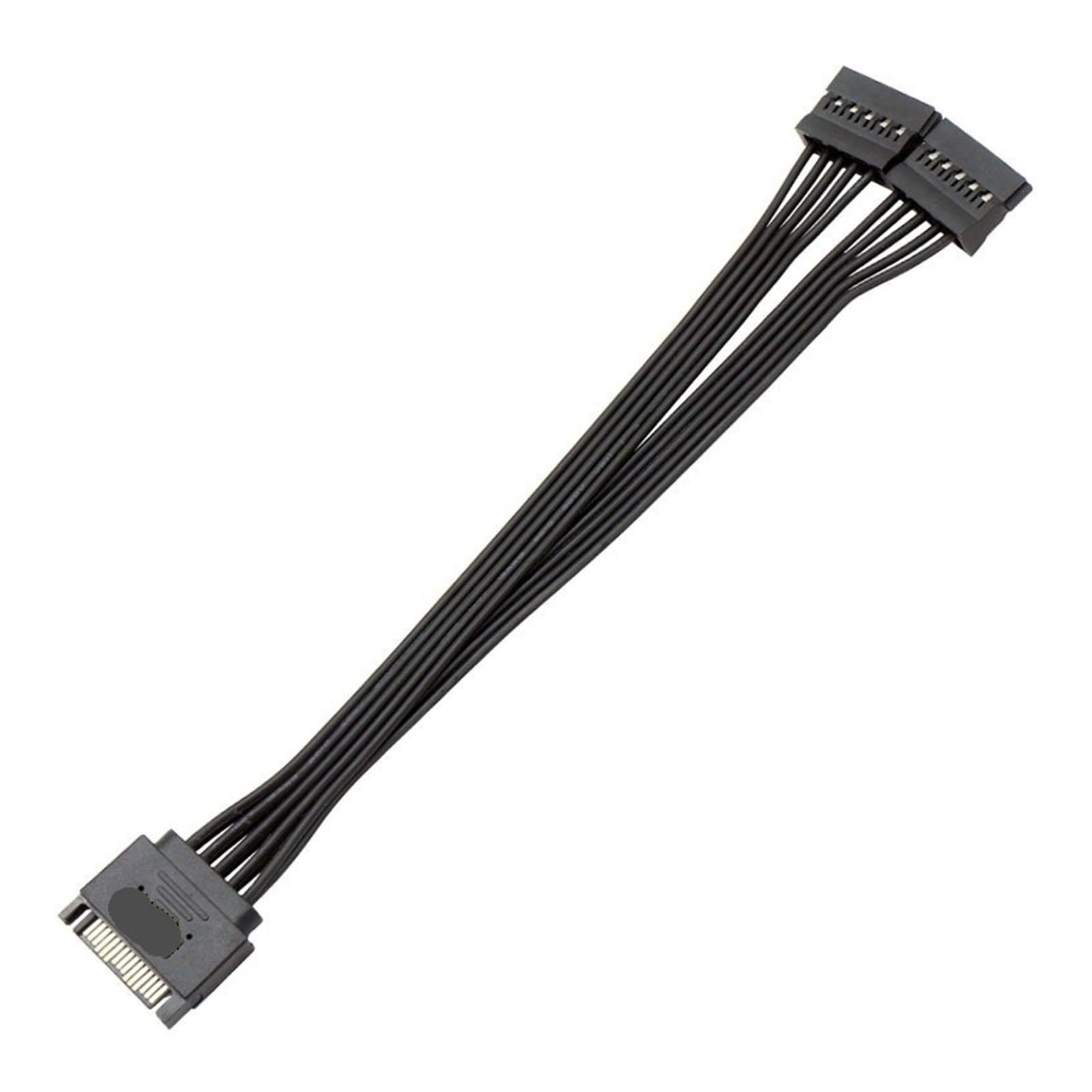 Generico Cavo sdoppiatore maschio-femmina SATA 15 pin 1 a 2 da 22 cm 32(32CM -1 to 2)