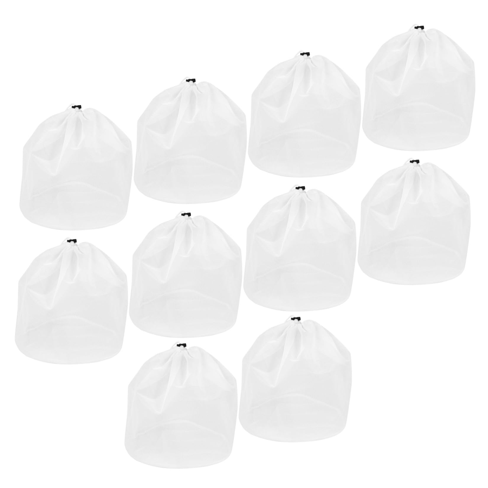Toyvian 10 Stück Wäschesack aus Polyester mit Kordelzug Feinmaschiger Waschbeutel für Empfindliche Wäsche Schützt Form und Minimiert Reibung bei Maschinenwäsche und Reisen