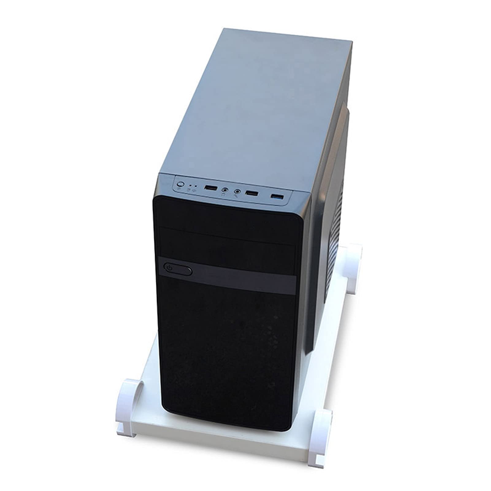 Supporto per CPU Supporto per CPU Supporto per carrello per PC, Carrello per supporto per PC desktop, Carrello per supporto per PC da pavimento con ruote sotto la scrivania ， Sei dalla vendita （Bian