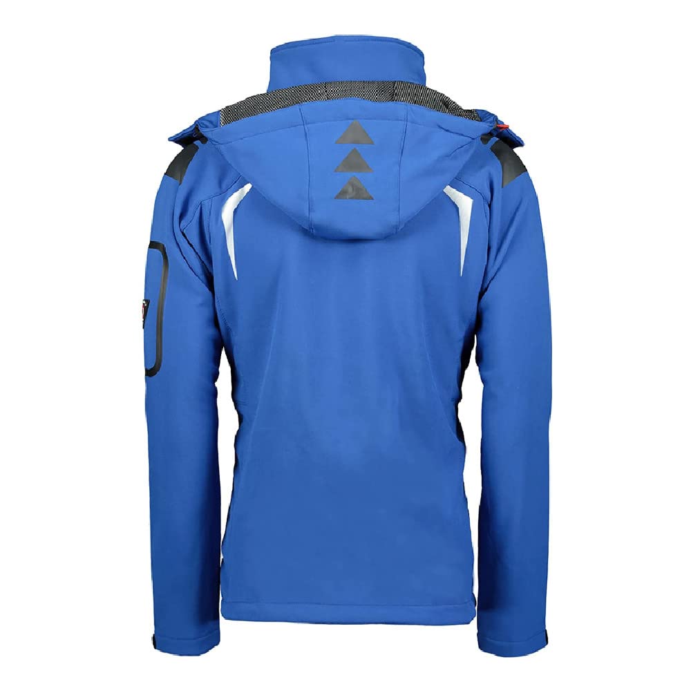 Geographical Norway Tangata męska sofshellowa kurtka funkcyjna, outdoorowa (niebieski, L)