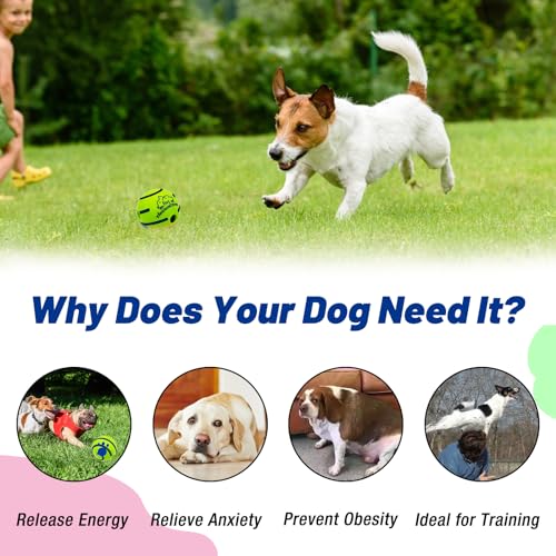 Small Wobble Giggle Ball for Dogs,Shake Make Giggle Sound,Squeaky Dog Toys Ball,Chewing Ball for Training Teeth Cleaning Herding Balls Indoor Outdoor Safe Dog Gifts for Puppy Small Medium Dogs Small Wobble Giggle Ball for Dogs,Shake Make Giggle Sound,Squeaky Dog Toys Ball,Chewing Ball for Training Teeth Cleaning Herding Balls Indoor Outdoor Safe Dog Gifts for Puppy Small Medium Dogs