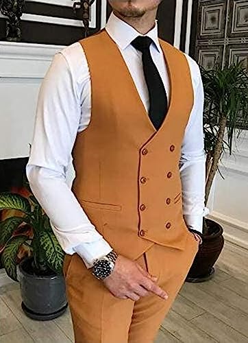 Ulnomio Men's Suit 3-Piece One Button Peak Lapel Tuxedo for Business Dinner Party2