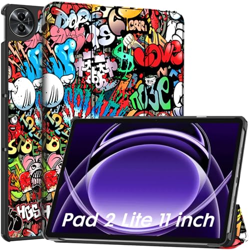 Image of Robustrion Cover for Realme Pad 2 Lite 11 inch Cover Case, Trifold Flip Cover for Realme Pad 2 Lite 11 inch Tablet- Hippy