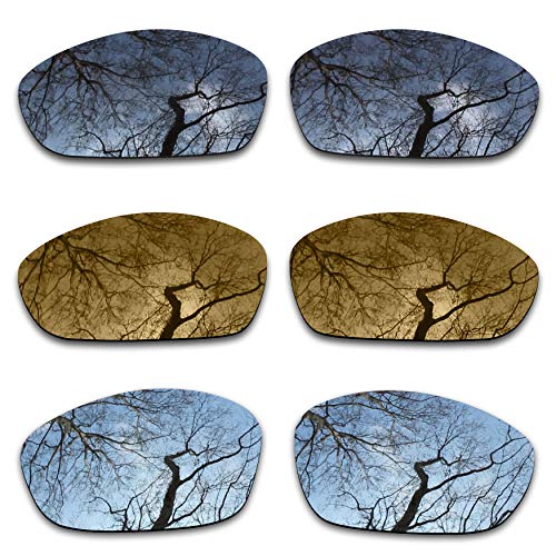 3 Pair Polarized Replacement Lenses for Oakley Straight Jacket 2007 Pack-SBS3