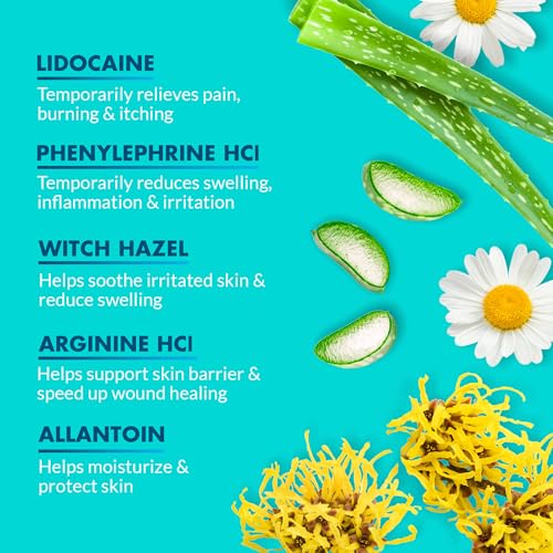 Image of Ebanel 2-Pack 5% Lidocaine Spray Pain Relief Numb520 Burn Itch Relief Numbing Spray for Skin, Topical Anesthetic Postpartum Hemorrhoid Treatment with Phenylephrine for Local and Anorectal Uses