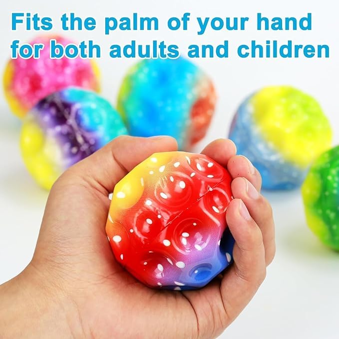 Image of MSGH Toyz Bouncing Moon Ball for Kids with Soft Rubber Bounce Ball Set Playground Toy Best Gift for Boys and Girl (Random Color) (Gradiant Space Moon Ball (Pack of 2))