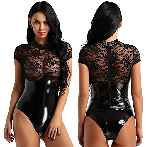 Latex Body Kinky Sexy Dessous Damen Für Sex, Brustfrei BH Sex Die Frau Erotische Wetlook Ouvert Frauen Kostüme Sklavin Outfit Cosplay Desusse...