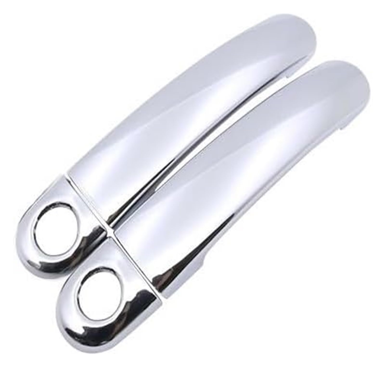 Qwqthgs 2Door 2 Keyhole Car Exterior Door Handle Cap For Seat For Ibiza Mk3 6L 2003-2009 Chrome Exterior Door Handle Cover Car Stickers Trim Set Outer 2004-2008(2Door 2 Keyhole)