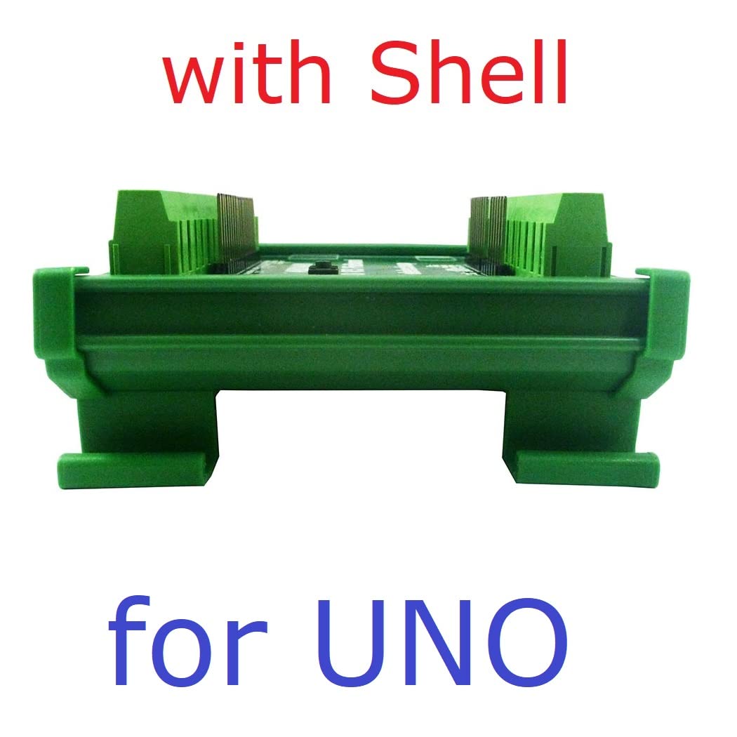 Eletechsup R3 Shield Expansion Board DIN Rail Mount Screw Terminal Module for PLC Industrial Control Equipment Modification (1 x with Shell)