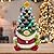 Hexagram Ceramic Christmas Tree Lighted, Green Gnome Christmas Decorations Indoor Christmas Tree Decor, Mantle Table Decor Christmas Centerpieces, Christmas Gnome Gifts for Women Men Kids