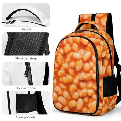 Baked Beans Backpack Large Capacity Lightweight Backpack Laptop Backpack For Unisex4