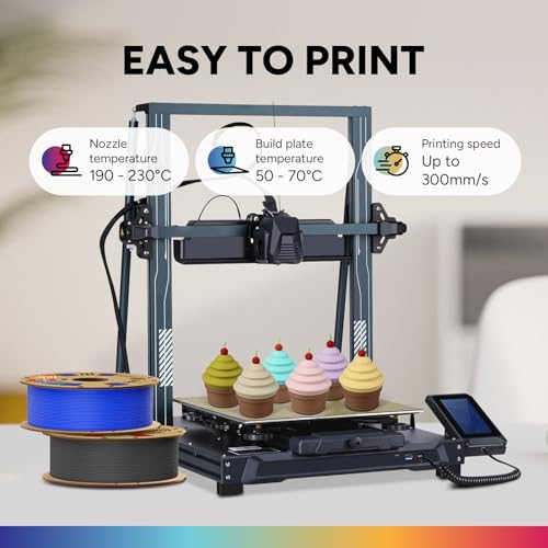 Image of OVERTURE Matte PLA 3D Printer Filament 1.75mm, Matt Surface & Low Warping Filament 1kg Spool (2.2 lbs), Accuracy + /- 0.02 mm, Fit Most FDM Printers (Matte Blue)