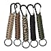 5 Unidades Paracord Llaveros con mosquetón, Clip de Gancho de Anillo de Cordón Paracord Llaveros con Mosquetón Adecuado para Senderismo al Aire Libre, Camping y Aparatos de Supervivencia
