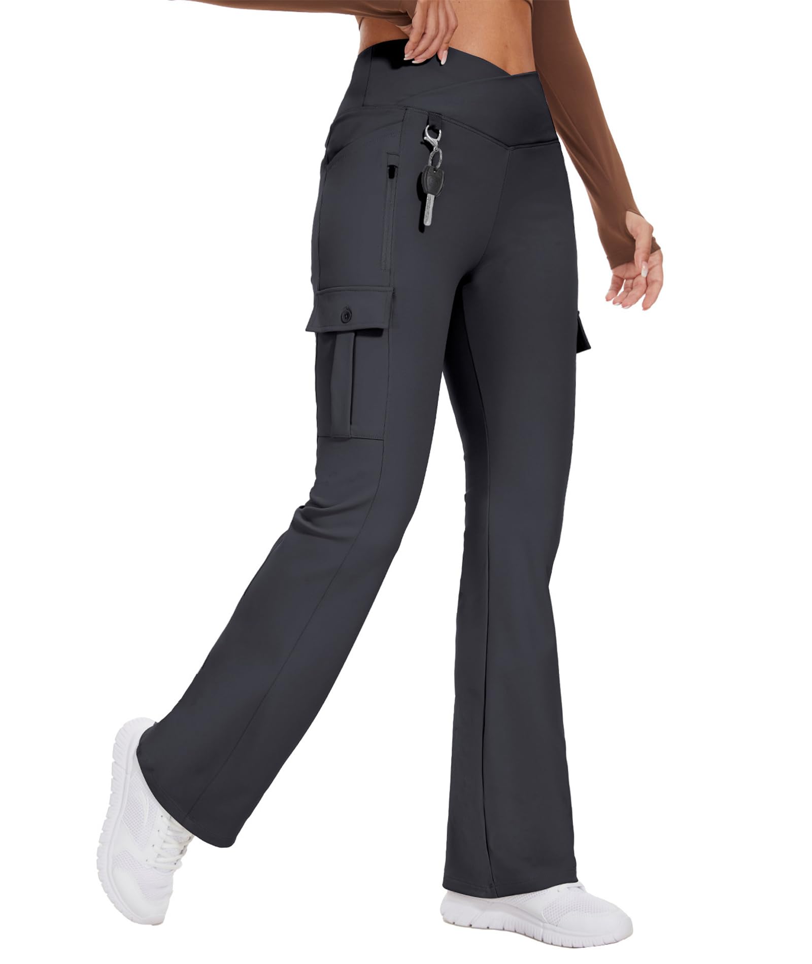 Casei Women's Yoga Flare Cargo Pants
