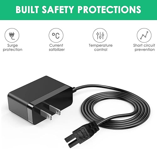 Miniatura 3 de Mrgru Cargador de repuesto para HJ604C-CHRG compatible con cortacésped eléctrico Sun Joe HJ604C HJ605CC Fuente de adaptador de corriente