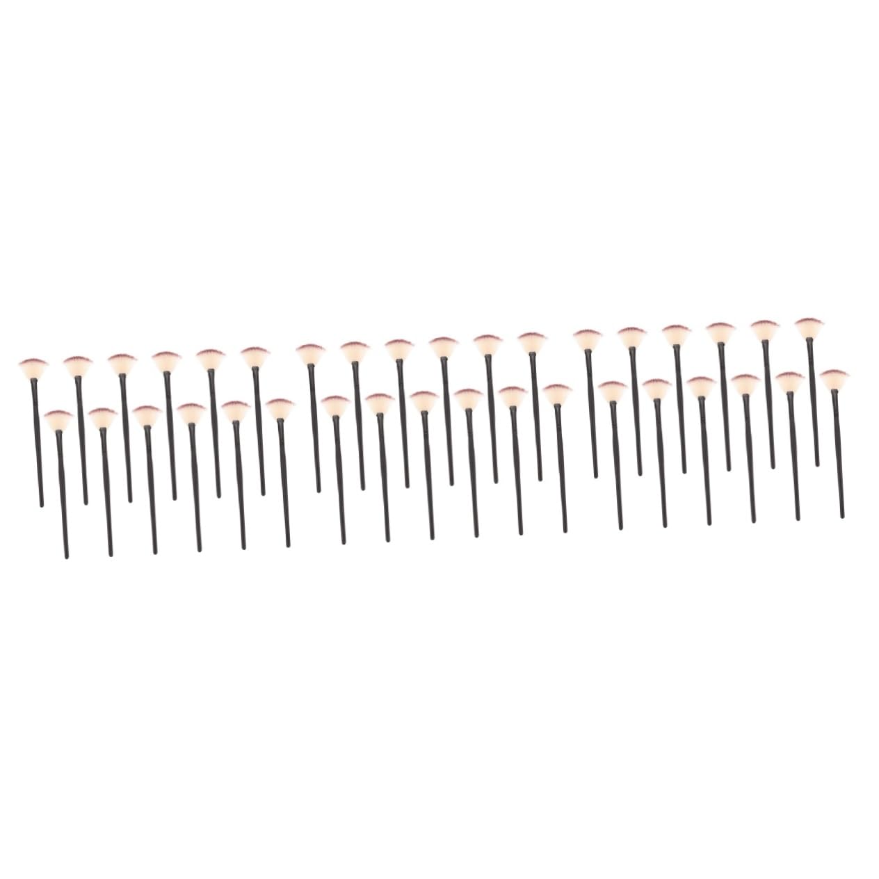 3 Set Di Pennelli Applicatori Per A Forma Di Ventaglio Strumento Di Bellezza Per Il Pennello Per Il Trattamento Della Pelle Copertura Liscia 12 Pezzi * 3