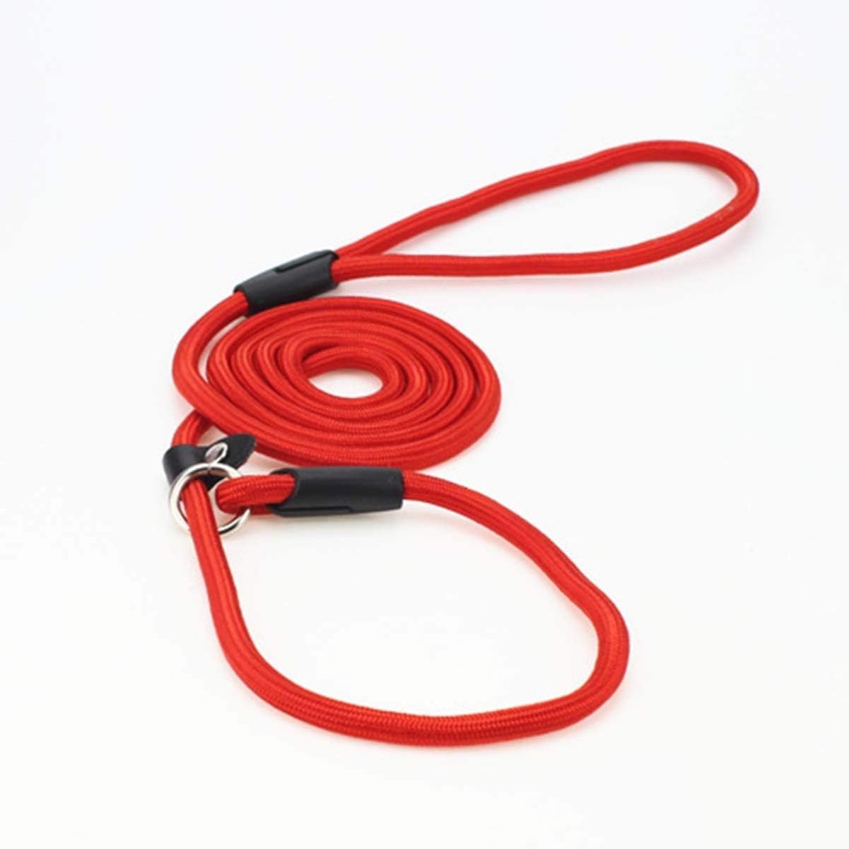 Happy4pets Heavy Duty Nylon Dog Slip Lead Adjustable Choke Training Show Leash Durable Strong Medium Size 5 Feet (Red) (B0CLLHJ4ZW) Amazon Price History, Amazon Price Tracker