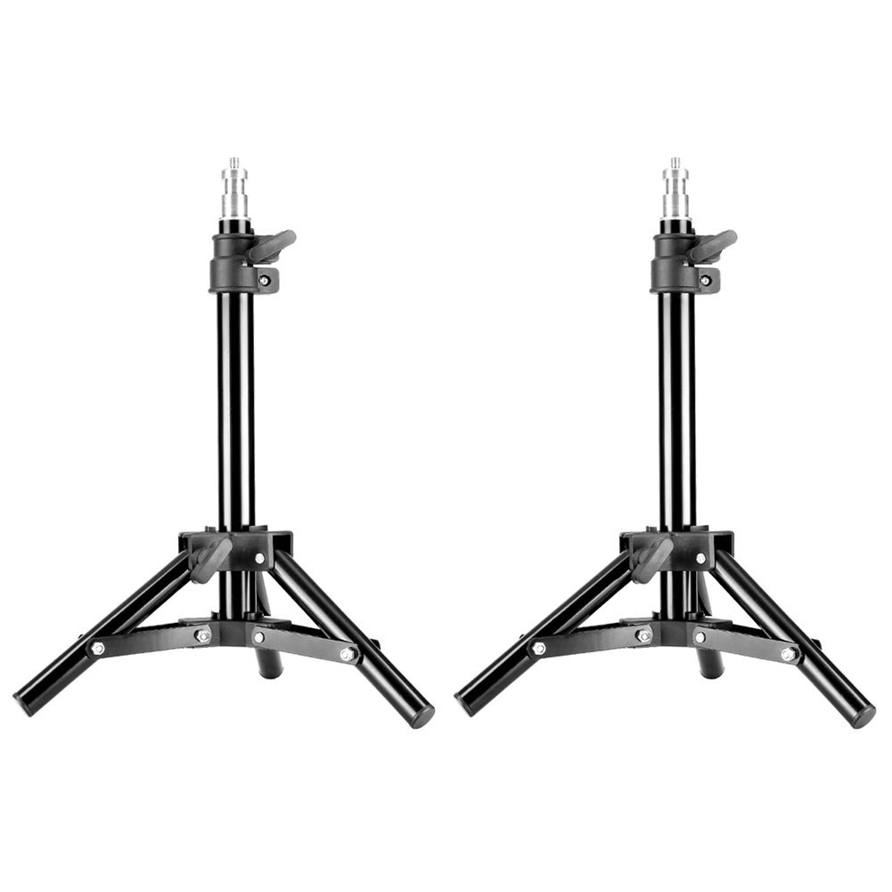 SHOPEE Branded Mini Set of Two Aluminum Photography Back Light Stands with 43"/109cm Max Height for Relfectors, Softboxes, Lights, Umbrellas, Backgrounds-image-43