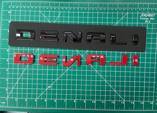 Image of Denali 1-PC Black Nameplate Emblem HD Badge for GMC Yukon & Sierra 2007-2020 Models - Genuine Replacement Emblem