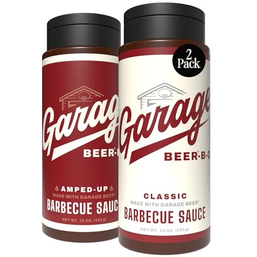 Rufus Teague Official Garage Beer BBQ Sauce Gift, Classic Amped-Up, 15.2oz