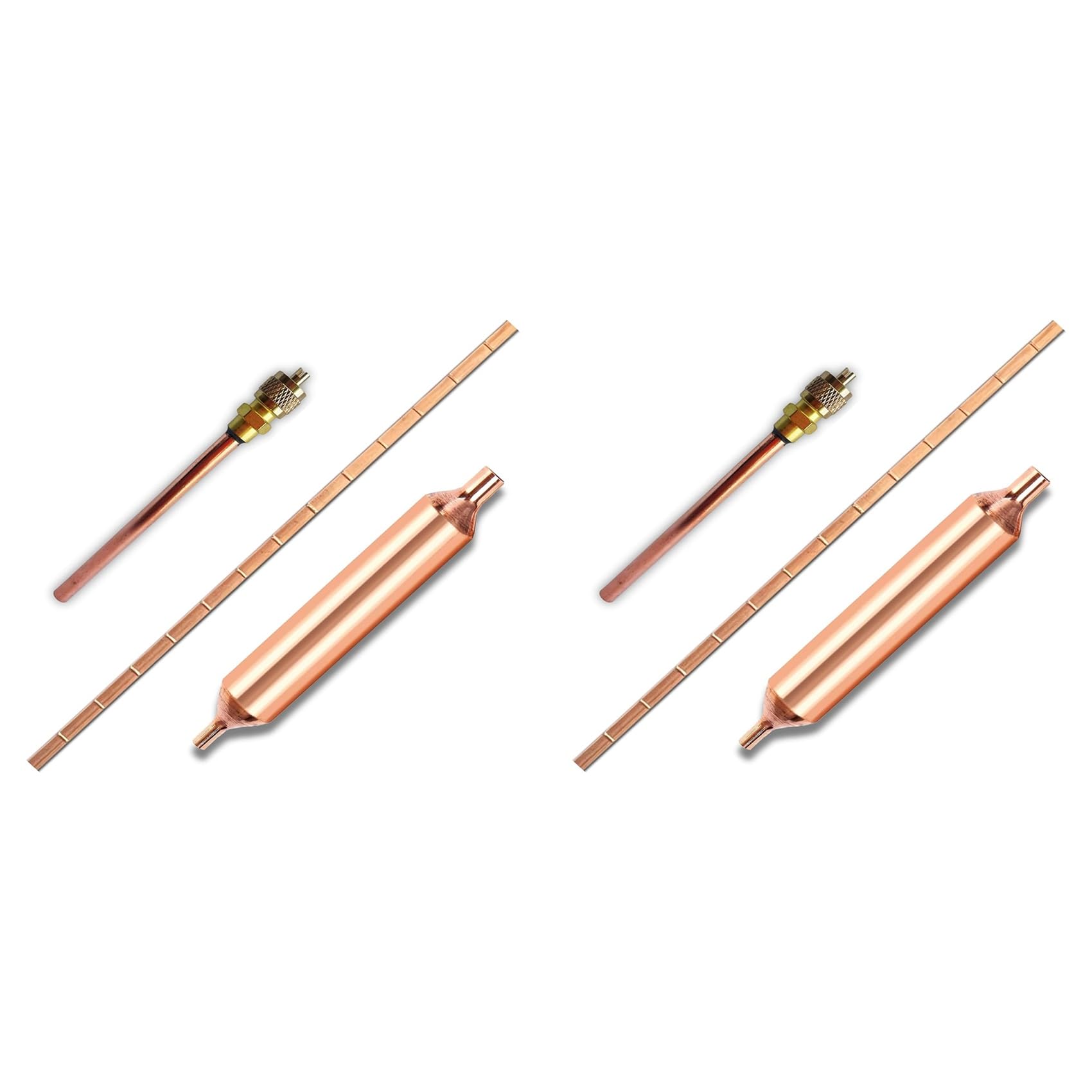 Wesafrae Bronze 6X Refrigerator Filter Dryer With Access Service Valve,Phosphor Welding Rod For Refrigeration Air Conditioner