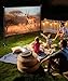Outdoor-Projector-Screen-with-Stand - 120 inch Portable Projector Screen Indoor Outdoor Projector Screens 16:9 4K HD Lightweight Movie Screen with Carry Bag for Backyard Movie Night