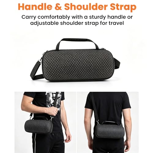 Image of ZORBES Sound Transmission Carrying Case for JBL Charge 6 Speaker, Durable Travel Bag with Shock-Resistant EVA Hard Shell, Water-Resistant Dual Zipper Closure, Soft Interior Lining, and Secure