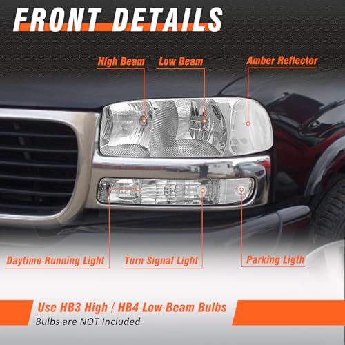 Image of for 1999-2006 GMC Sierra /Yukon Headlights Chrome Pair