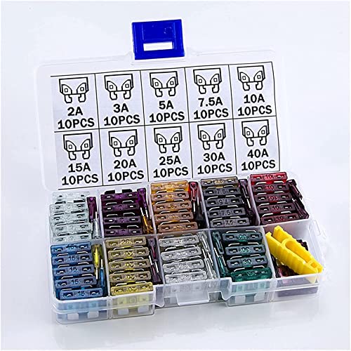Fusibles de voiture lame moyenne PMFC 100pcs assortis avec pince pour protection auto SUV