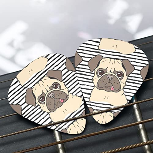 Médiators de guitare 12-Pack Funny Happy Pug Dog médiators pour guitare électrique guitare acoustique diverses guitares - Les Beatles, Paul McCartney, John Lennon, RIngo Starr, George Harrison Médiators de guitare 12-Pack Funny Happy Pug Dog médiators pour guitare électrique guitare acoustique diverses guitares – Image 7