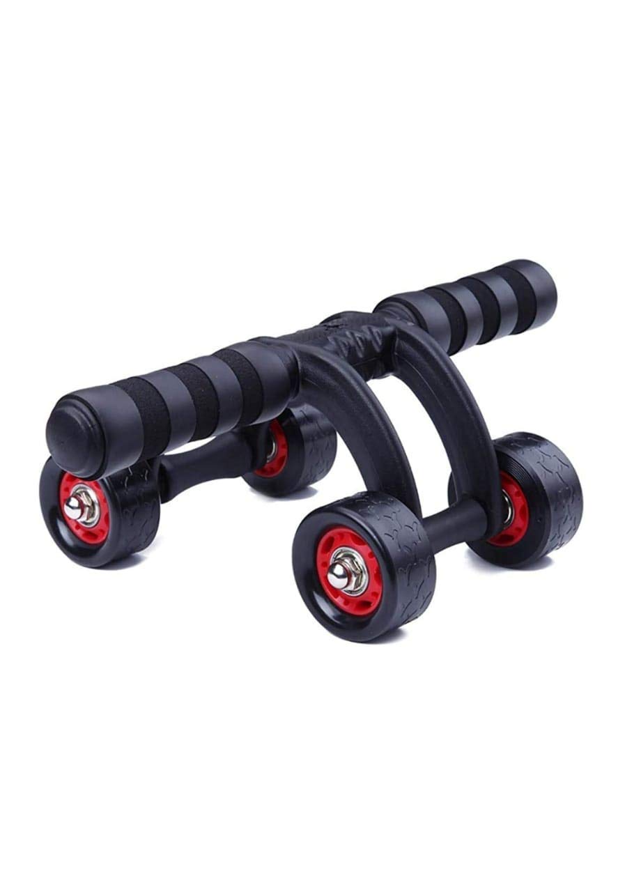 MANSTE ENTERPRISE 4 Wheels Ab Roller Wheel Automatic Rebound Workout Roller Wheel, 1pc(Black Color)