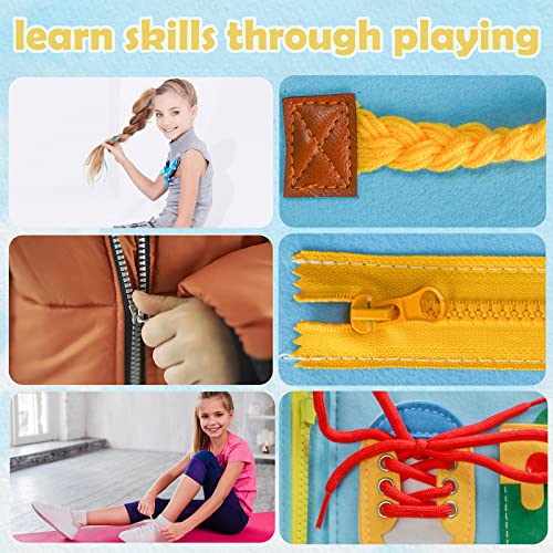 Toddler Busy Board Montessori Toy for 2 3 4 Year Old Boys Girls - Preschool Educational Toys Activity Developing Sensory Board Toys for Boys Girls 2 3 4 5 Years Old Plane Car Travel Toys Gift 5 51iNuWlF0PL