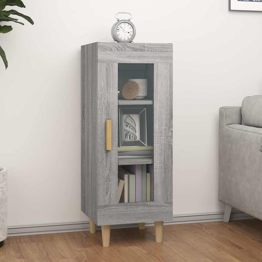 Armoire gris et bois meuble de rangement de cuisine et salon pour optimiser votre intérieur
