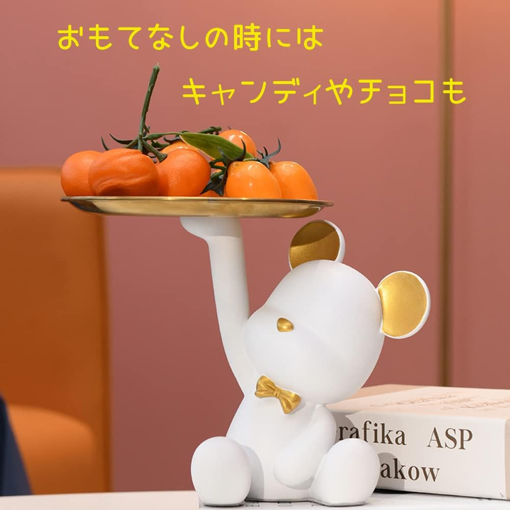 BLOOM SPIRITS 韓国 インテリア 雑貨 おしゃれ 可愛い オブジェ かわいい クマ (ホワイト)