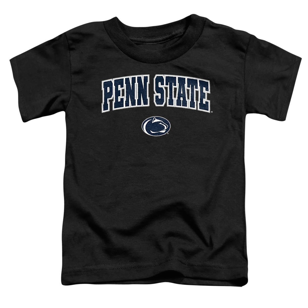 LOGOVISION The Pennsylvania State University Arch Logo Black Kids T Shirt (4) for Toddler Boys and Girls, Black