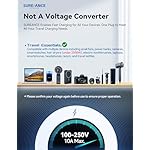 67W Universal Travel Adapter with USB C, SUREANCE World International Travel Plug Adapter, 67W Fast Charging USB-C, Power Converters Wall Charger with Type A, C, G, I, J, D Outlets - EU Euro US UK AUS - Image 4