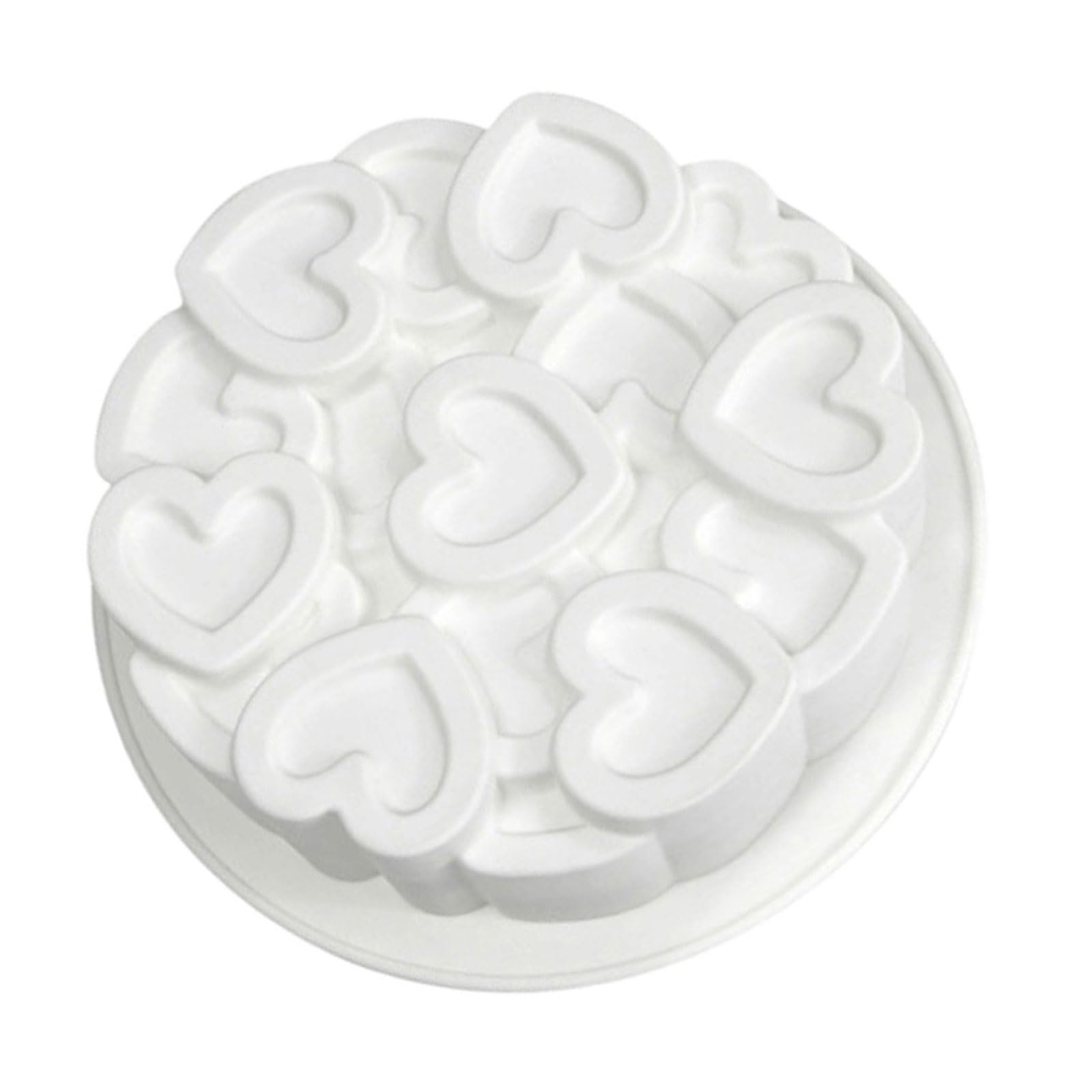 Oxxggkao Shape Silicone Baking Molds for Mousses Cakes Chocolates and Jellies Dishwasher Safe Dessert Elastomer Baking Cast Heart Shape