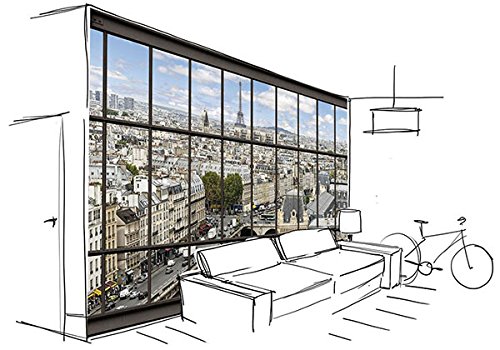 Scenolia Carta da Parati Decorativa Poster Parigi