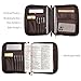 Polare Full Grain Leather Bible Cover Church Bag 10x7.5x2.2 inch Carrying Book Case Bible Protective with Handle and YKK Zippered Pocket (Dark Brown)